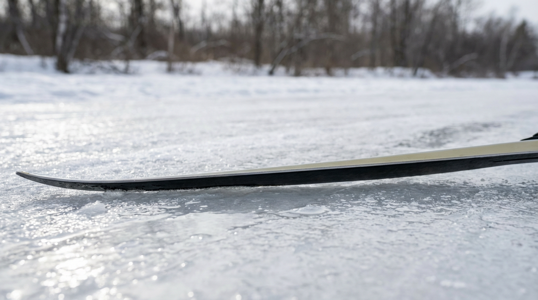 långskidor isiga spår